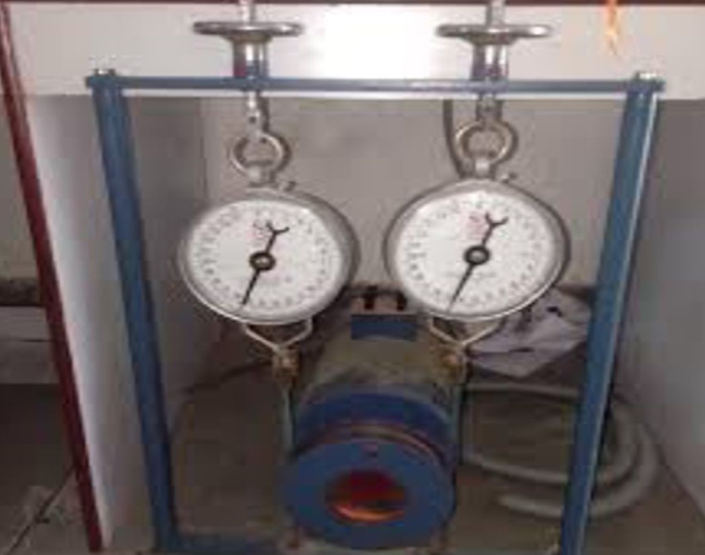 Brake Test arrangement with two spring balance rating