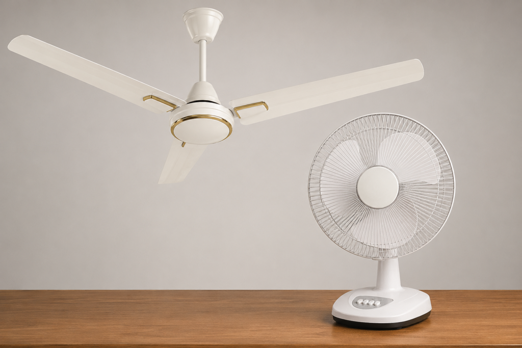 A.C. Ceiling Fan and AC Table Fan 68 Watt, 230 V