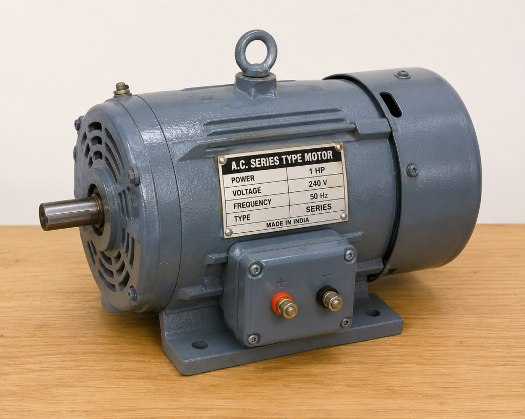 A.C. Series type Motor 1 HP, 240 V, 50 Hz