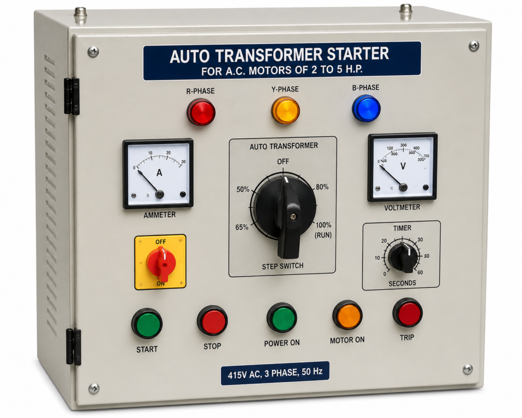 Auto Transformer type For A.C Motors of 2 to 5 H.P.