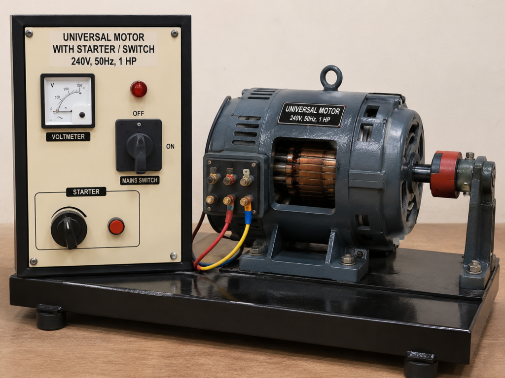 Universal Motor with starterswitch 240 V, 50 Hz, 1 HP